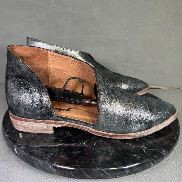 Free People Royale D’Orsay Flats Metallic Silver Women’s Size 37 / 6.5 US - Picture 3 of 7